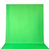Hersmay 10 x 19.6 ft/3 x 6 m Greenscreen Fotostudio Hintergrundstoff Green Screen 100% Reine Muslin...