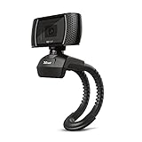 Trust Trino HD Webcam mit Mikrofon, 1280 x 720, 30 FPS, PC Kamera mit Flexibler Ständer und...
