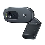 Logitech C270 Webcam, HD 720p, 60° Sichtfeld, Fester Fokus, Belichtungskorrektur, USB-Anschluss,...