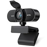 OFFCUP Full HD Webcam, 1080P Webcam mit Mics Geräuschunterdrückung, USB Webcam Autofokus Streaming...