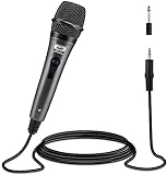 Moukey Dynamisches Mikrofon mit 4M/13ft Kabel, Metall Karaoke Handmikrofon, XLR-Mikrofon für...