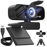 Gohero HD Webcam 1080P mit Mikrofon, Datenschutzabdeckung, Weitwinkelinsel, Automatische...