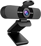 EMEET Full HD Webcam - C960 1080P Webcam mit Objektivabdeckung & Dual Mikrofon, 90 ° Streaming...