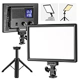 NEEWER 9' LED Videolicht Panel dimmbares weiches Licht für DSLR Kamera mit Mini Stativ 4000mAh Akku...