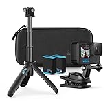 GoPro HERO10 Black Bündeln - Enthält magnetischen Drehclip, wiederaufladbare Akku (2), Shorty...