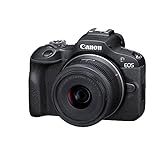 Canon EOS R100 Spiegellose Kamera + RF-S 18-45mm IS STM Objektiv (Kompaktkamera, 4k Videokamera,...