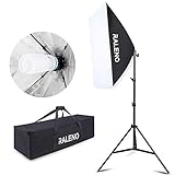 RALENO Softbox, 50x70 cm Videobeleuchtung, 85W CFL 5500K Glühbirne, geeignet für Studioleuchten,...