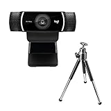 Logitech C922 PRO Webcam mit Stativ, Full-HD 1080p, 78° Sichtfeld, Autofokus, Belichtungskorrektur,...