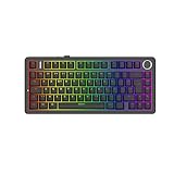 MechLands Aula F75 PRO ISO-FR 75% Clavier Mécanique Personnalisé Creamy, Clavier de Jeu sans fil...