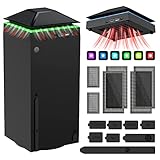 Kühlventilator staubdicht für Xbox Series X Konsole mit buntem Lichtstreifen, MENEEA...
